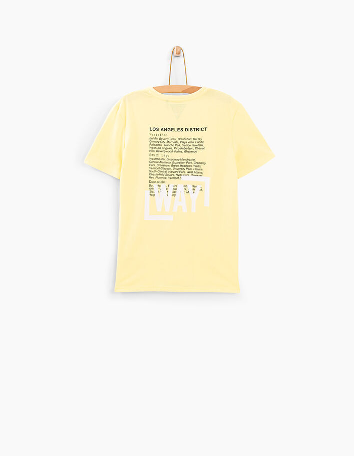 Gelbes Jungen-T-Shirt mit L.A.-Print hinten  - IKKS