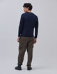 T-shirt marine à manches longues Homme-6