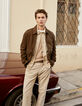 Herrenfliegerjacke, bronze, Leder-1