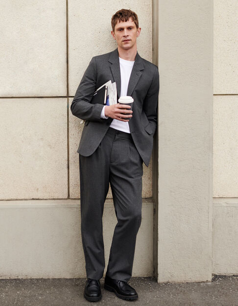 Pantalon de costume gris rayures tennis Homme - IKKS