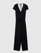 Women’s black pleated jumpsuit-6