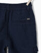 Bermudas cargo índigo de algodón lino niño -6
