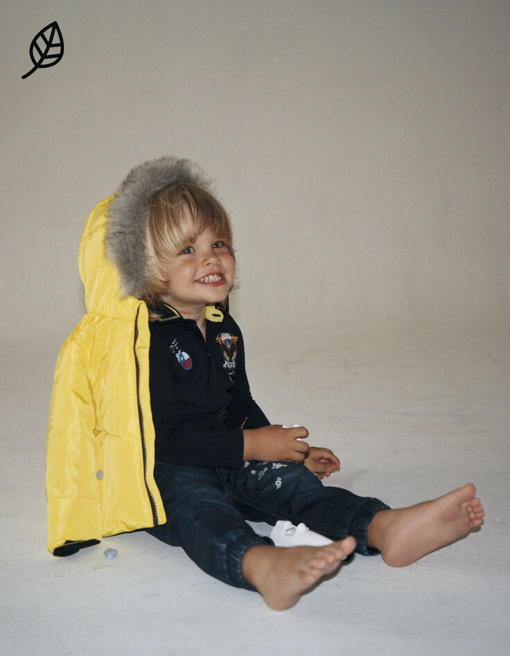 Gele gewatteerde jas baby-7