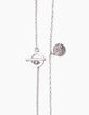 Women’s skeleton medallion multi-strand long necklace-3