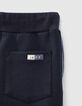 Navy bermuda tech fleece met zijstroken jongens -4