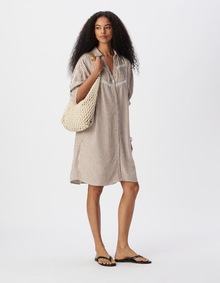 El bolso hobo de ganchillo beige Mujer-6