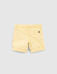 Boys’ light yellow chino Bermuda shorts-3