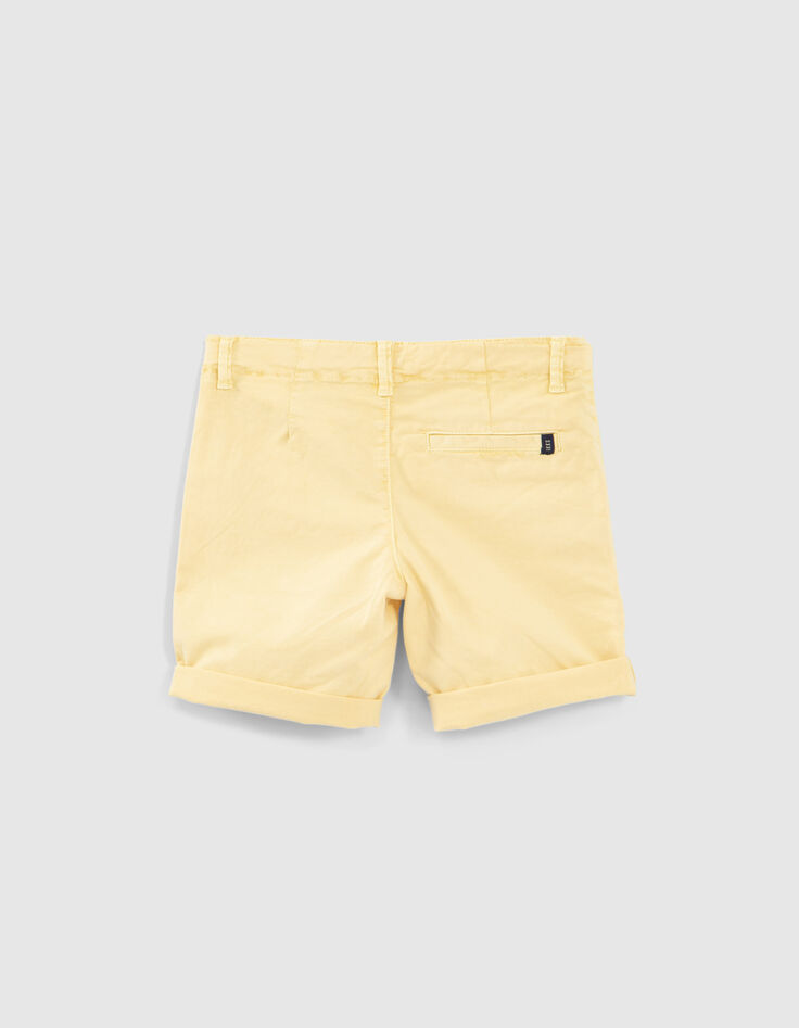 Boys’ light yellow chino Bermuda shorts-3