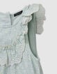 Blouse vert d'eau imprimé floral fille-8