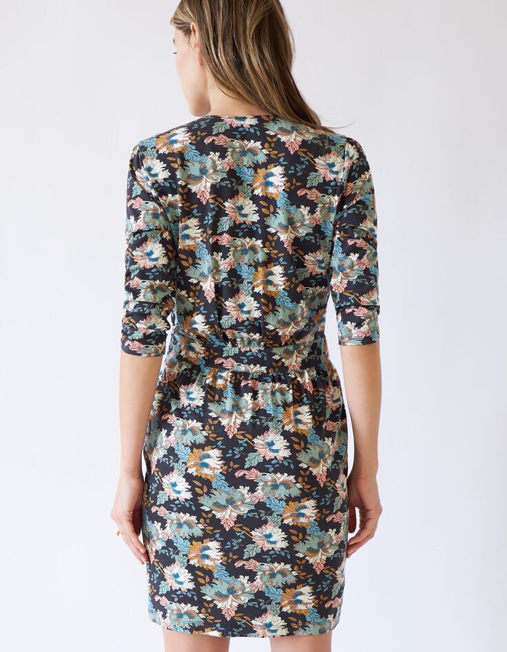 Vestido punto viscosa Ecovero™ flores retro mujer-2