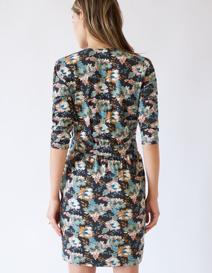 Women’s retro flower print Ecovero® viscose jersey dress - IKKS