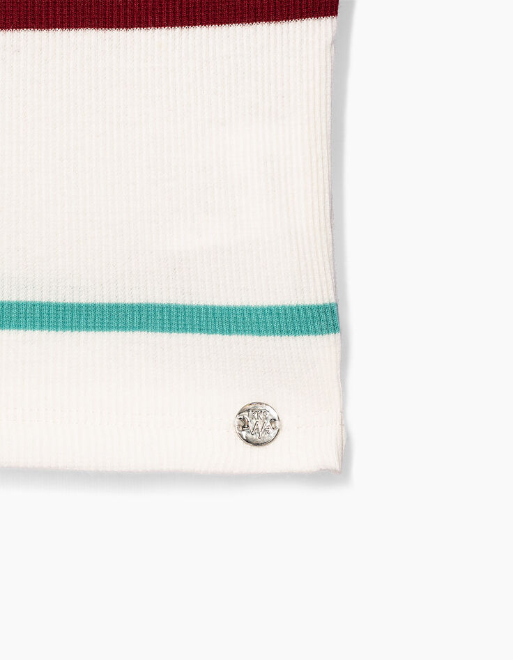 Singlet cropped wit met strepen-5