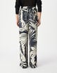 Marinefarbene Maxi-Hose mit weitem Bein f&uuml;r Damen-4