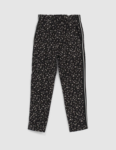 Jogging negro estampado minimalista rock ni&ntilde;a - IKKS
