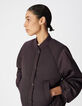 Bomber oversize bordeaux nylon Femme-5