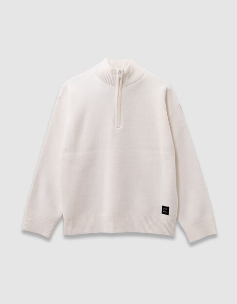 Witte gebreide schipperstrui jongens - IKKS