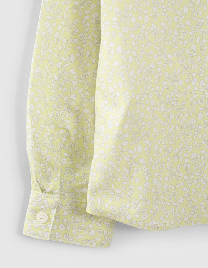 Camisa amarillo limón estampado floral niño - IKKS
