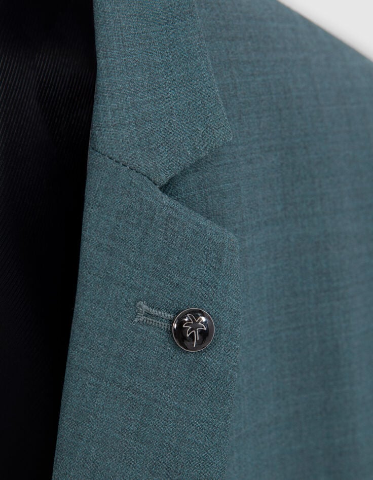 Veste de costume vert bleut&eacute; Homme-7