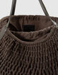 Tote Bag kaki maille filet doublée Femme-4