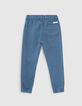 Vaqueros jogger azul oscuro punto knitlook ni&ntilde;o -4