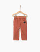 Pantalon terracotta élastiqué bébé garçon -2