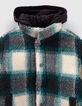 Jungenjacke aus kariertem Sherpafleece-3