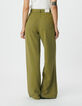 Jean large vert Lyocell&reg; taille haute Edie Femme-4