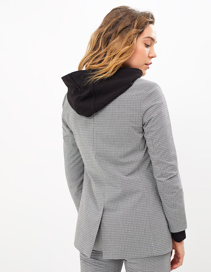 Veste de costume noire jacquard fantaisie I.Code-3 Veste de costume noire jacquard fantaisie I.Code-3