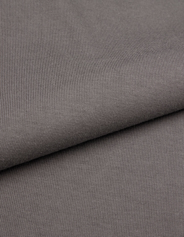 T-shirt col rond gris coton modal Homme-7