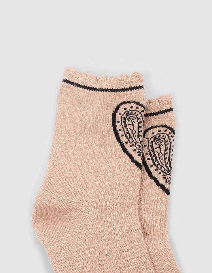 Chaussettes noires, violettes et dorées fille-6