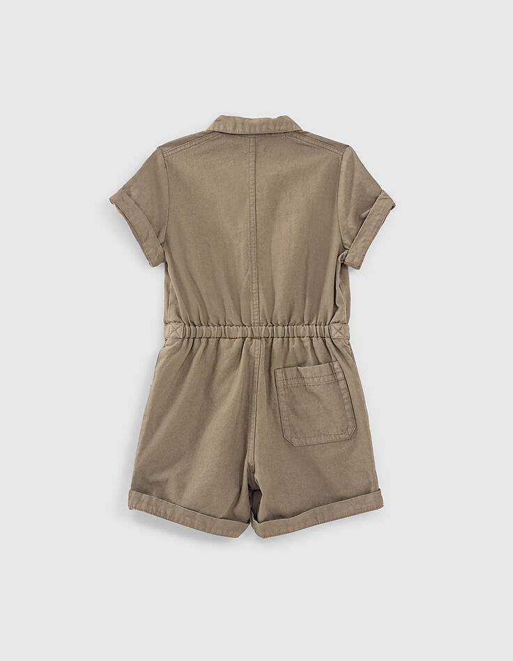 Combi short kaki esprit saharienne fille-4