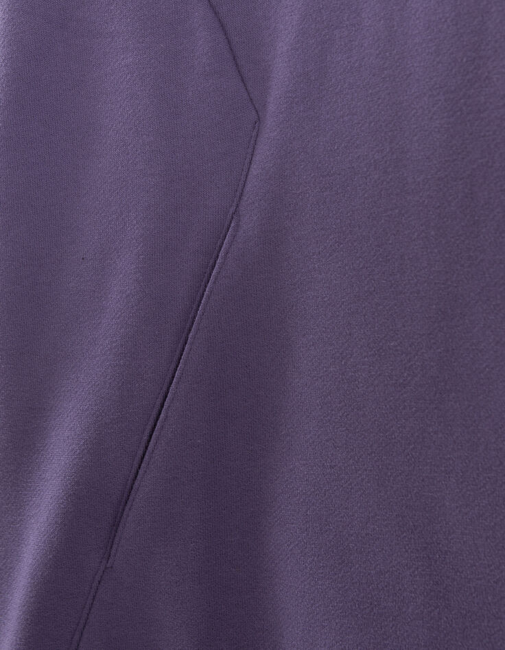 Sweat violet à capuche molleton Homme-4