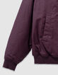 Girls’ burgundy jacket with detachable fur-lined collar-8