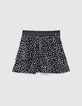 Falda navy estampado lunares y volante niña-1