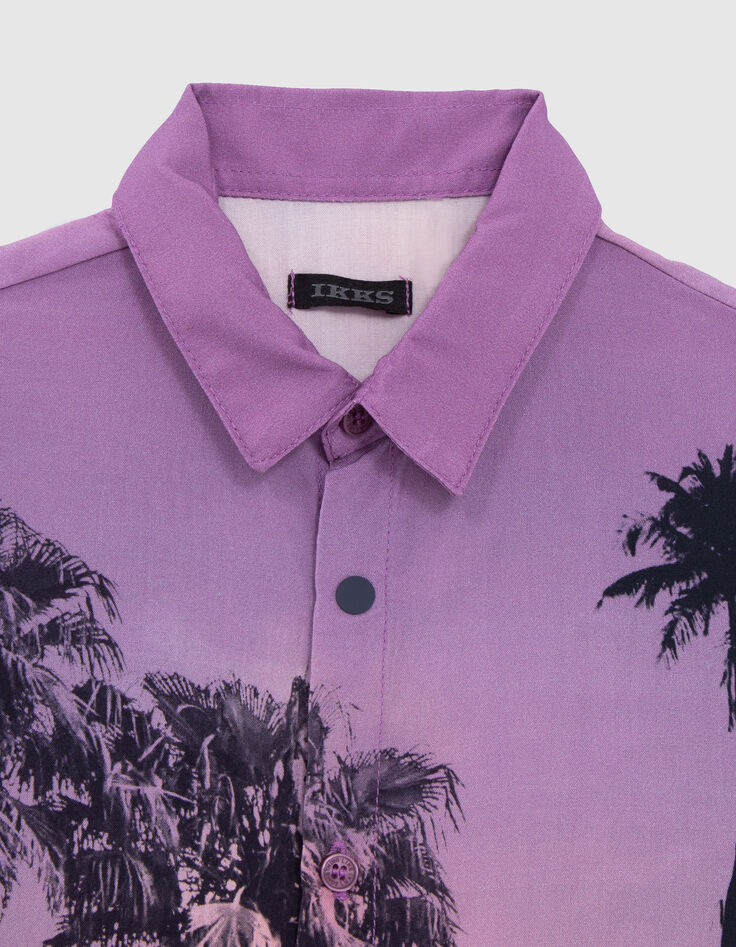 Violet overhemd LENZING™ ECOVERO™ palmprint jongens-2