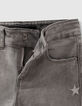 Grijze skinny jeans met grafische sjaal meisjes-7