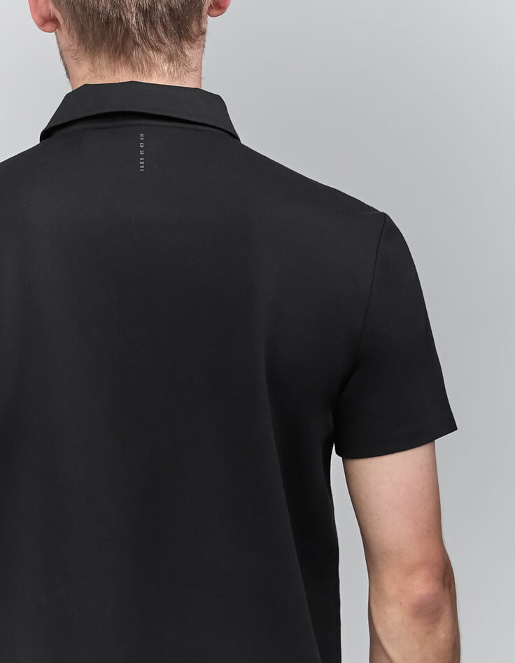 Polo negro de hombre con pinzas termoadhesivas DRY FAST-5