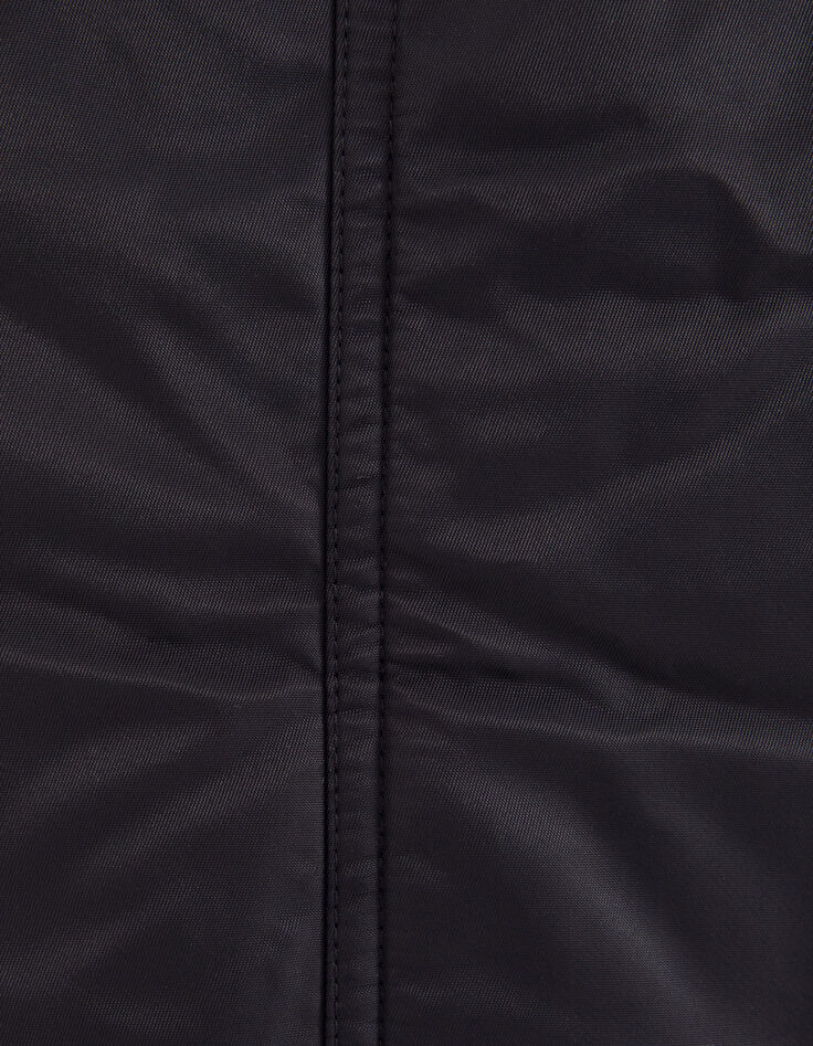 Parka negra largo medio bomber mujer-9
