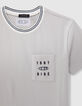 T-shirt gris maille piquée broderie poche garçon-2