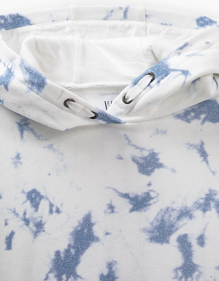 Himmelblaues Jungensweatshirt mit Tie-Dye-Print-2
