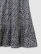 Falda corta azul marino leopardo-lazo niña-4