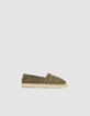 Espadrilles kaki en cuir velours Homme-1