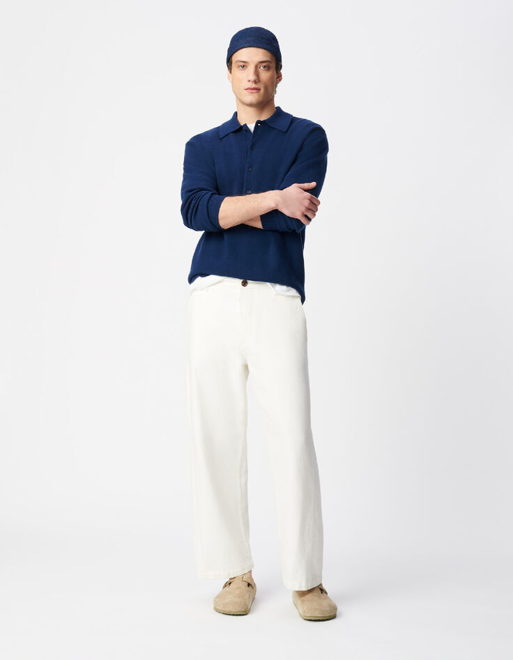 Vaqueros blancos de corte recto para hombre-2