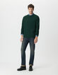 Pull hiver vert tricot mousseux Homme-3