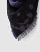 Schwarzer Doubleface-Damenjacquardschal im Rocker-Stil-5