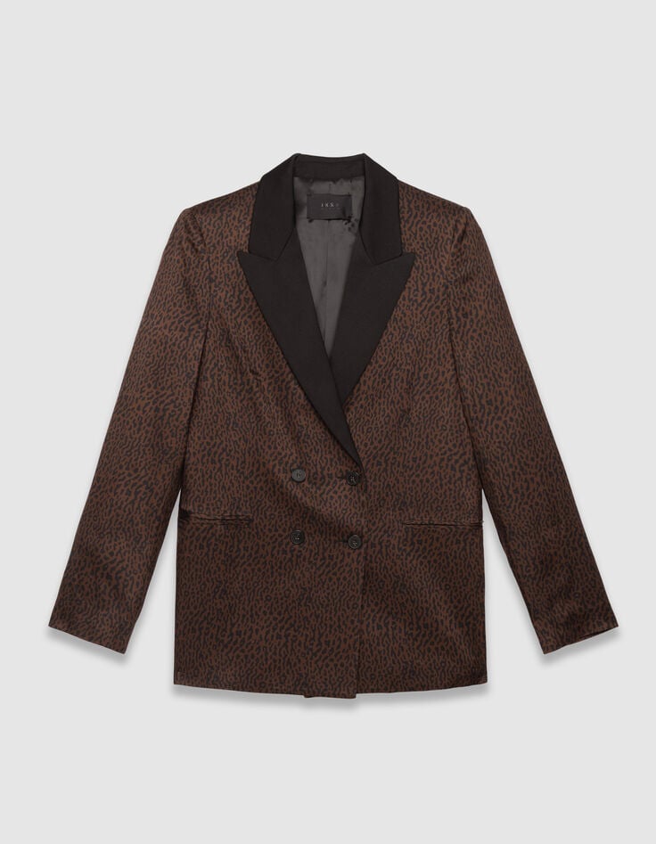 Brauner Damenblazer Leoprint-5 Brauner Damenblazer Leoprint-5