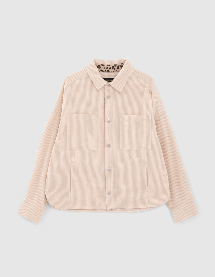 Chaqueta beige pana niña-1