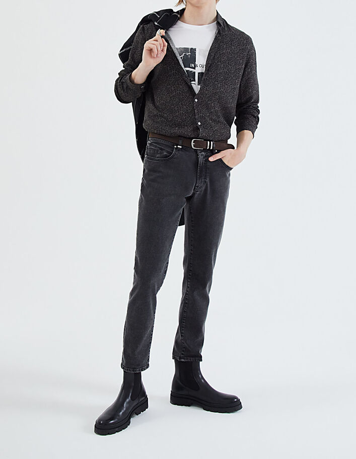 Camisa REGULAR caqui estampado camuhojas Hombre -7