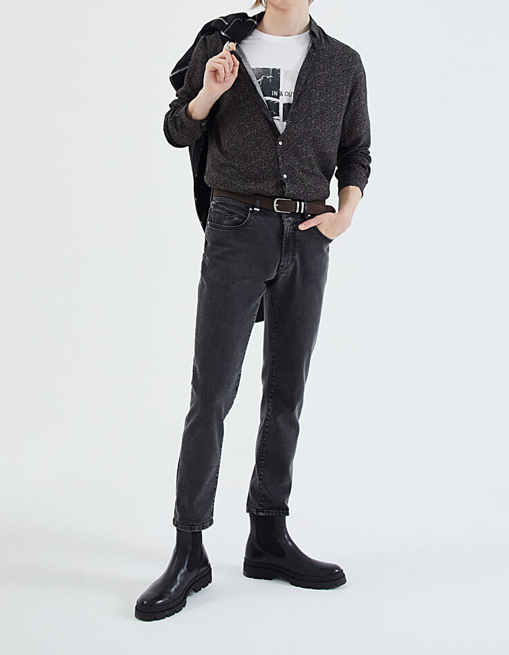 Camisa REGULAR caqui estampado camuhojas Hombre -7