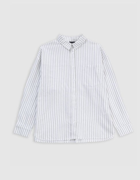 Camisa manga larga rayas caqui niña - IKKS